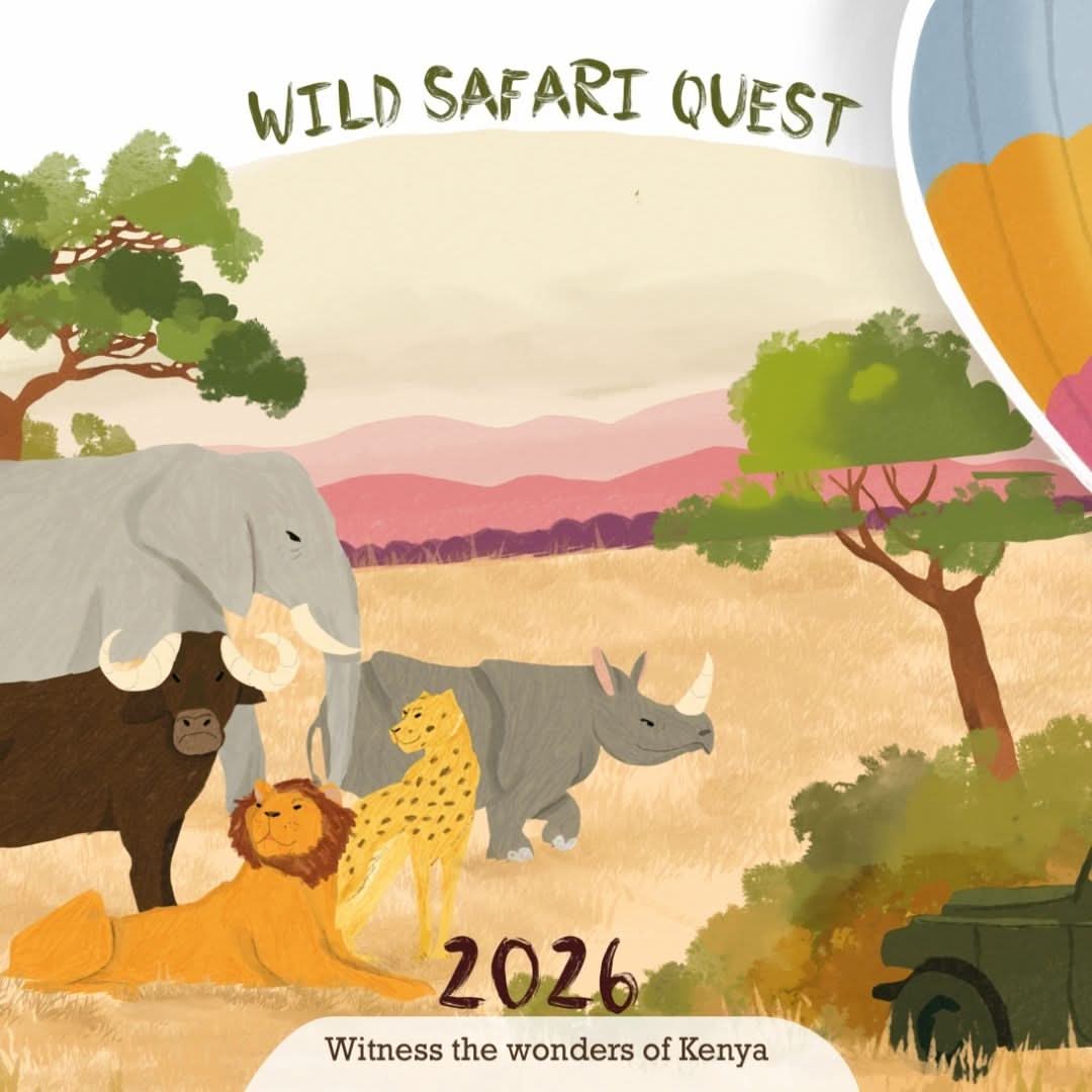 2026 Wild Safari Quest × Uttara Garg – Collector’s Tabletop Wildlife Calendar (A5)