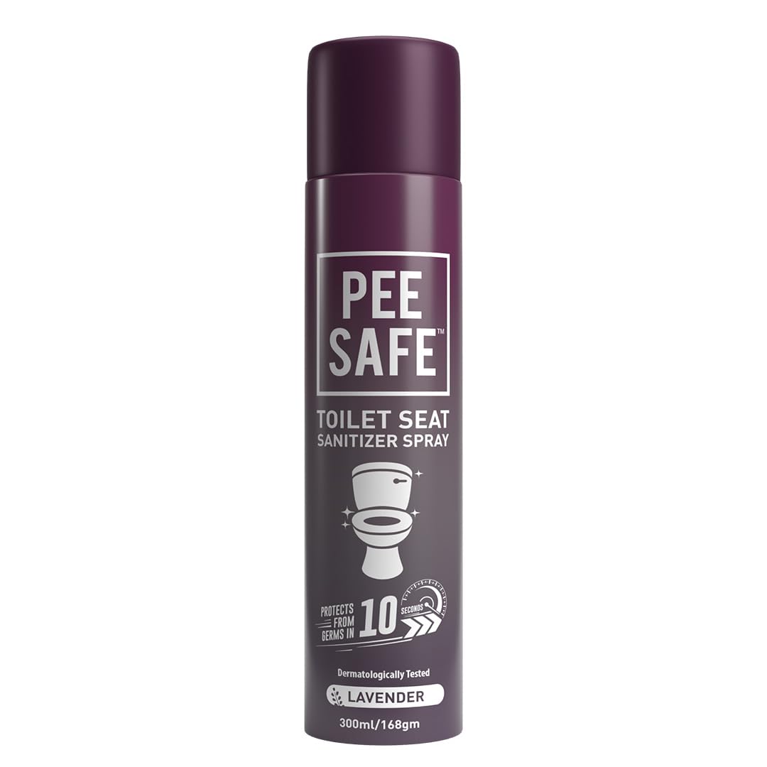 PEESAFE Pee Safe Toilet Seat Sanitizer Spray (300ml) - Lavendar | Reduces The Risk Of UTI & Other Infections | Kills 99.9% Germs & Travel Friendly