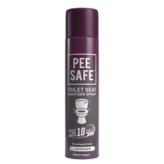 PEESAFE Pee Safe Toilet Seat Sanitizer Spray (300ml) - Lavendar | Reduces The Risk Of UTI & Other Infections | Kills 99.9% Germs & Travel Friendly