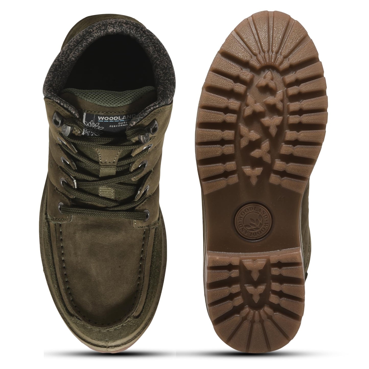 Woodland Men's Olive Green Leather Ankle Boot (GB 3452119)