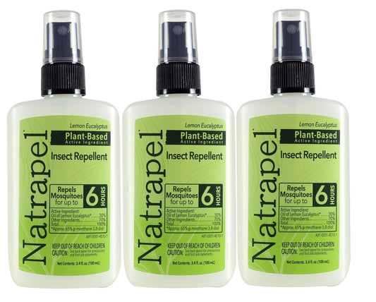 Natrapel Lemon Eucalyptus Pump 3.4 Fl Oz (Pack of 3)
