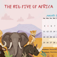 2026 Wild Safari Quest × Uttara Garg – Collector’s Tabletop Wildlife Calendar (A5)