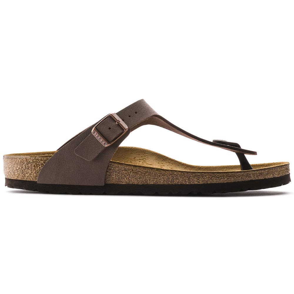 Birkenstock Unisex Gizeh BS Birko-Flor Sandals, Mocha, 6-6.5 Women/4-4.5 Men