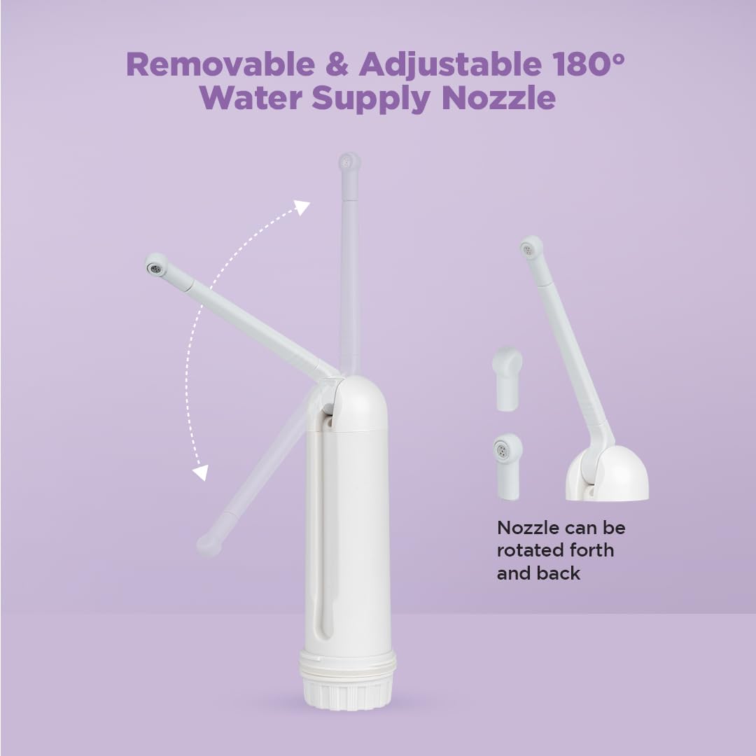 PEESAFE Portable Jet Spray For Travel With Adjustable Nozzle & High Low Spray Mode | Travel-Friendly Handheld Bidet Spray | Travel & Toilet Essentials | Easy To Use | [ Battery Operated ]