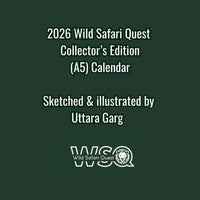 2026 Wild Safari Quest × Uttara Garg – Collector’s Tabletop Wildlife Calendar (A5)