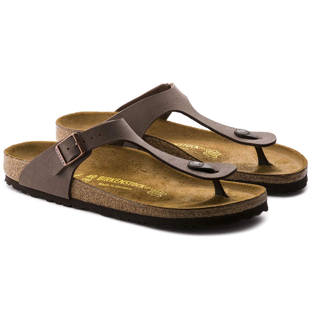 Birkenstock Unisex Gizeh BS Birko-Flor Sandals, Mocha, 6-6.5 Women/4-4.5 Men