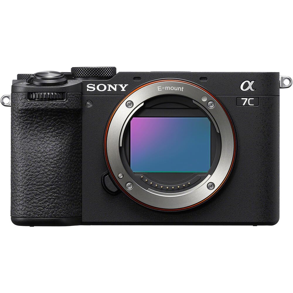 Sony Alpha 7C II Mirrorless Full-Frame Interchangeable Lens Camera (ILCE-7CM2/B) + 64GB SF-G Tough Card + Bag + Card Reader + Flex Tripod + Cleaning Kit