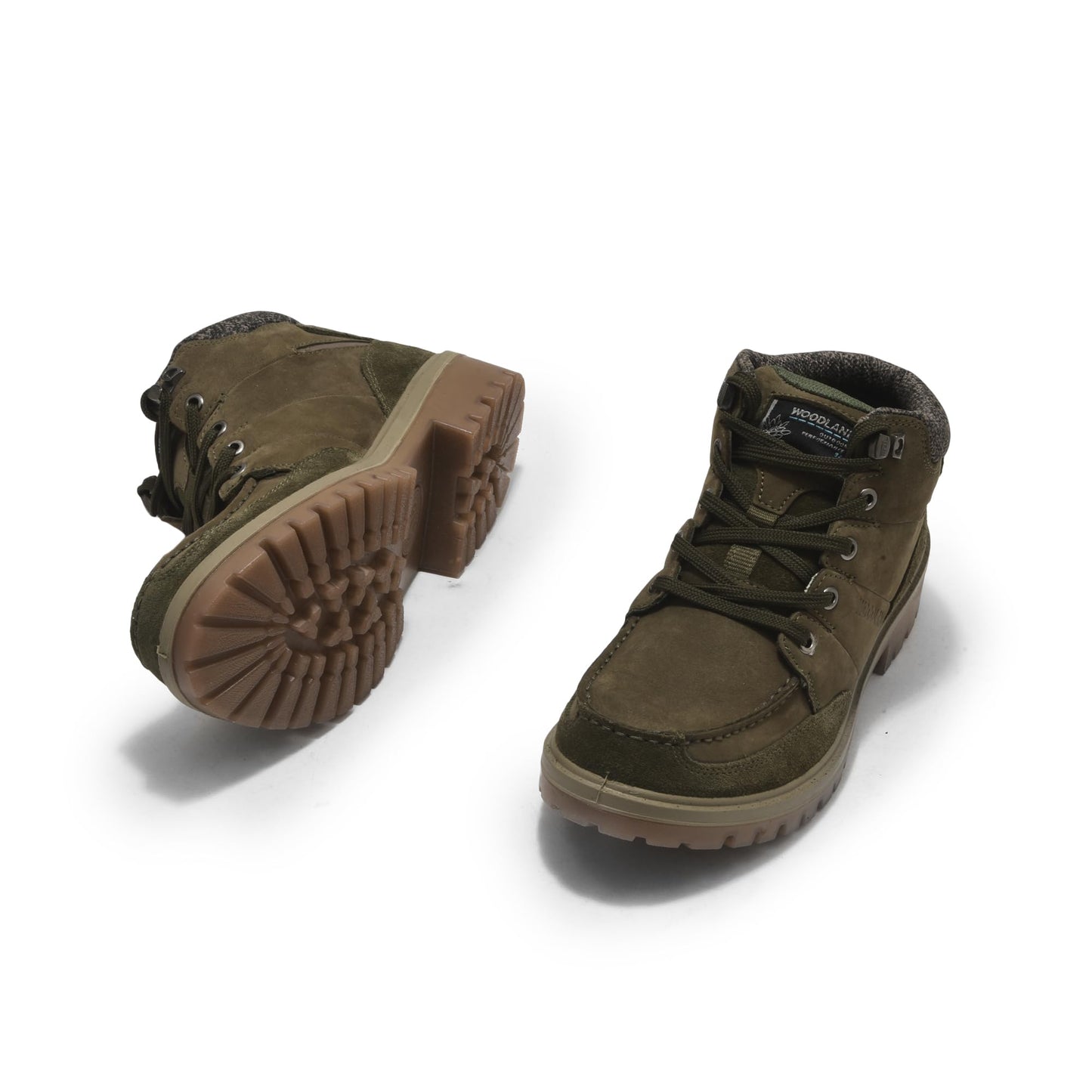 Woodland Men's Olive Green Leather Ankle Boot (GB 3452119)