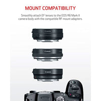Canon EOS R6 Mark II Mirrorless Camera RF24-105mm F4-7.1 is STM Lens Kit, Full-Frame Hybrid Camera, 24.2 Megapixel CMOS Sensor, Photo and Video Capabilities, Black