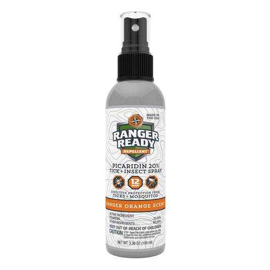 Ranger Ready Picaridin Insect Repellent, Ranger Orange Scent - DEET-Free Travel Size Bug Spray (3.4 Oz, Pack of 1)