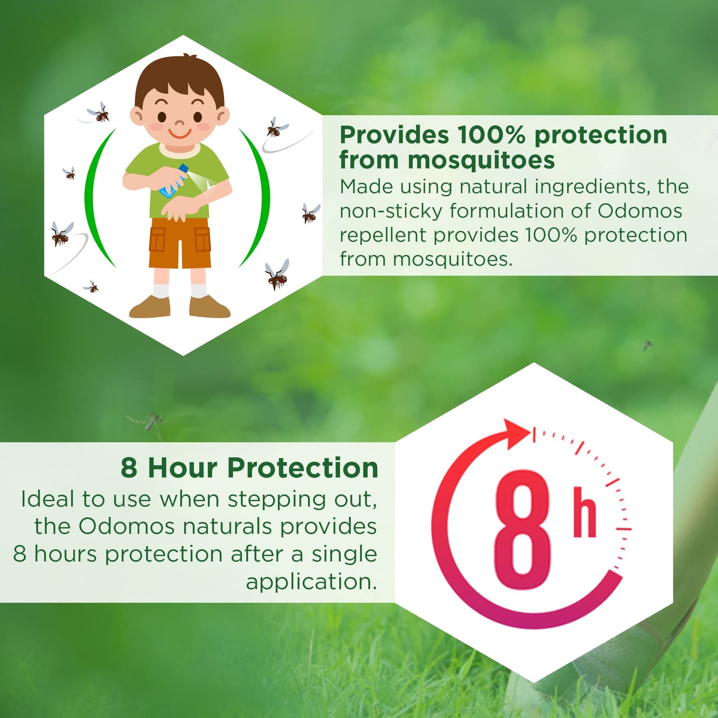 Odomos Naturals Non-Sticky Mosquito Repellent Cream - 100g (Pack of 2), Clinically Tested & Pediatrician Certified | 8 Hours Protection in Single Application | | Safe on Skin