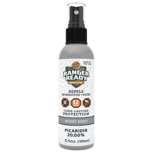 Ranger Ready Repellents Picaridin Insect Repellent Spray - Mosquito Repellent and Tick, Scent Zero, Travel Size Bug Spray (3.4 oz, Pack of 1)