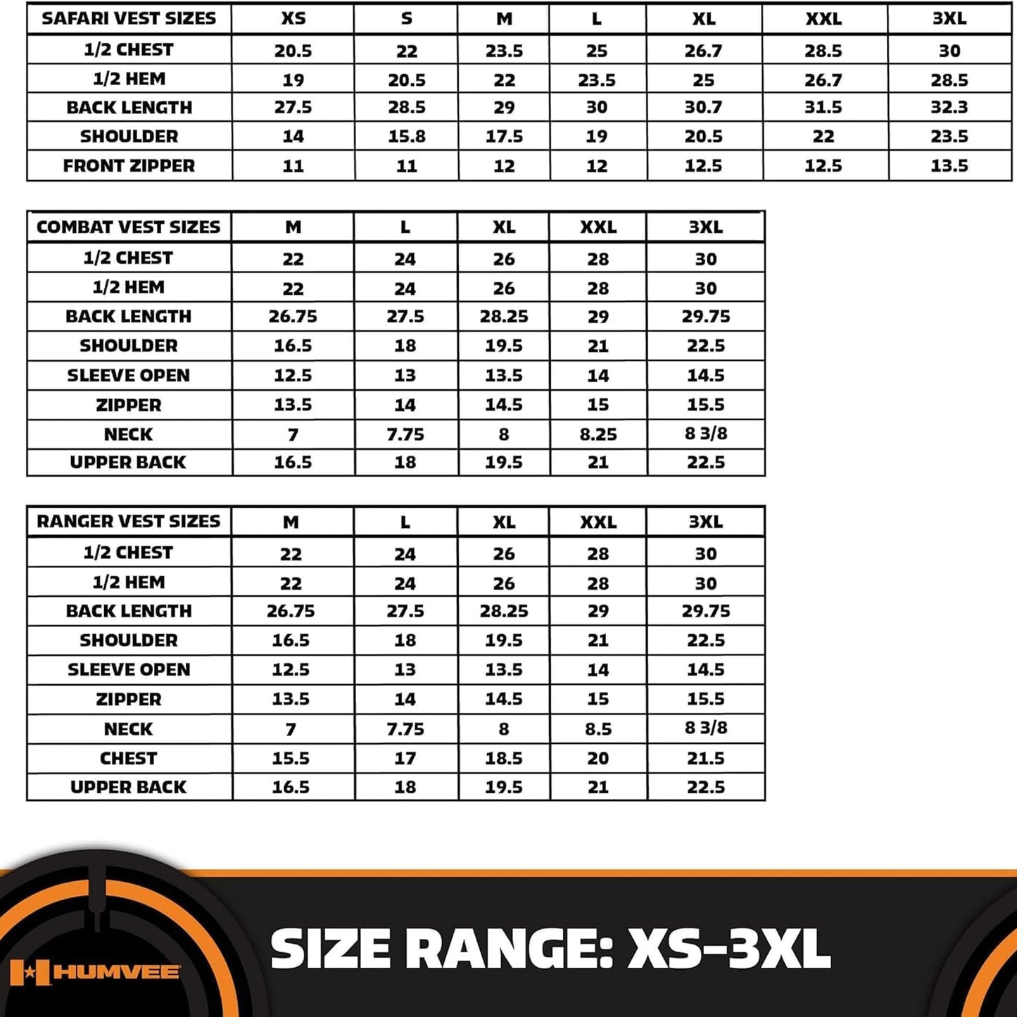 HUMVEE HMV-VS-K-S Small Cotton Safari Vest with Extra Pockets, Khaki