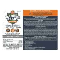 Ranger Ready Repellents Picaridin Insect Repellent Spray - Mosquito Repellent and Tick, Scent Zero, Travel Size Bug Spray (3.4 oz, Pack of 1)