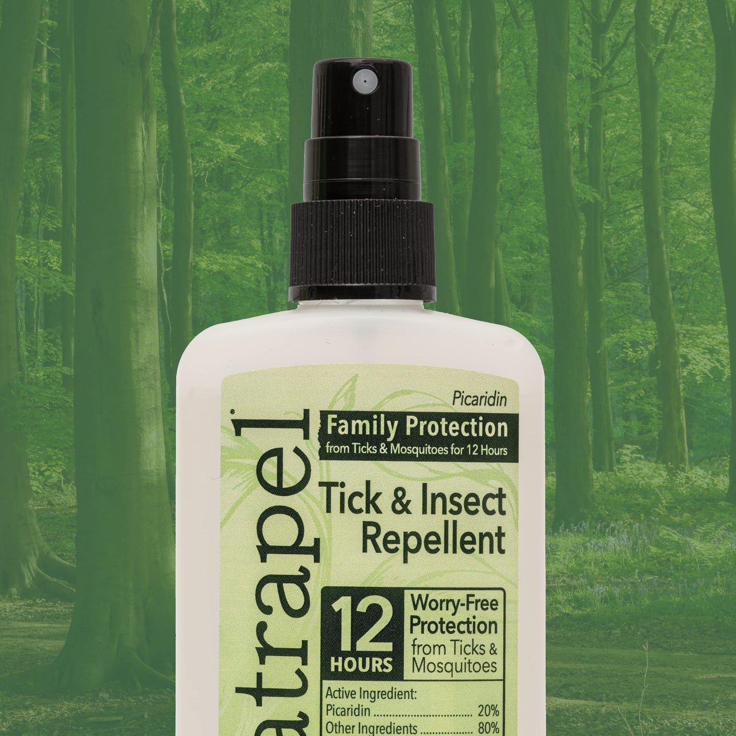Natrapel Tick & Insect Repellent - Bug Spray with 20% Picaridin - Family Protection Against Mosquitoes, Ticks & More - Up to 12 Hours of Protection - 3.4 fl oz (3 Pack)